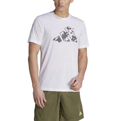 Camiseta Adidas Treino Essentials Seasonal Branca e Cinza Masculina WHITE/GREY FIVE 2M
