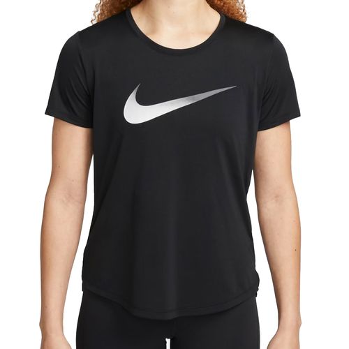 Camiseta Nike One Dri-FIT Swoosh Preta Feminina - Paqueta Esportes