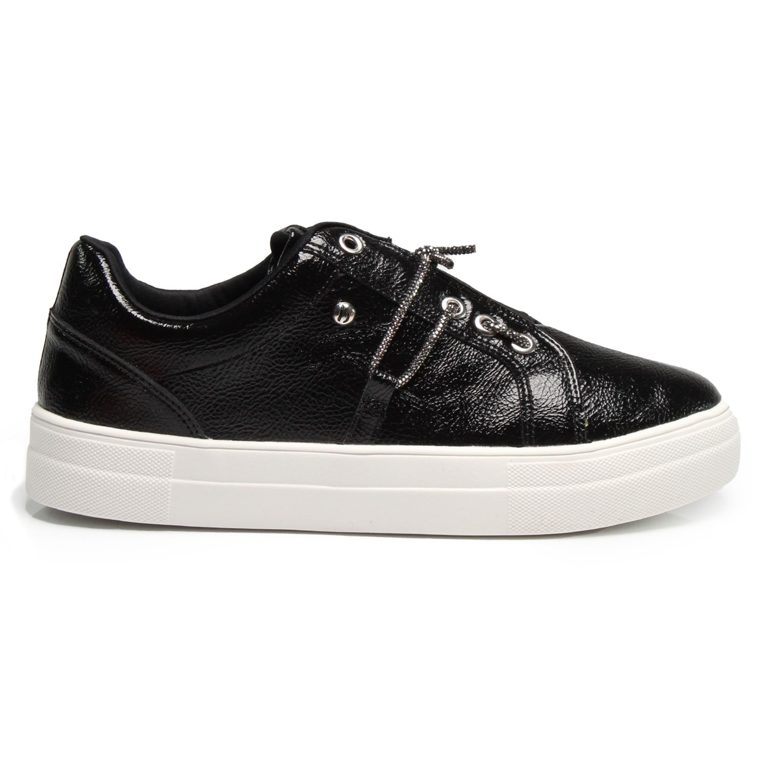 Tenis de store verniz preto feminino