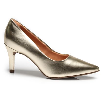 Scarpin Bico Fino Dourado M Shuz Dourado 35