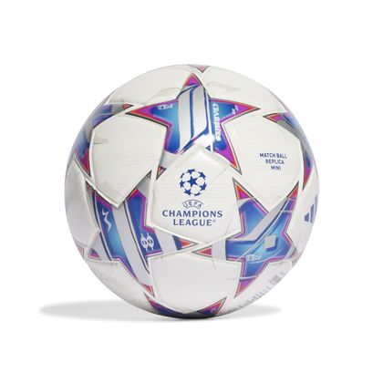 Bola Futebol Mini Adidas UEFA Champions League WHITE / SILVER METALLIC / BRIGHT CYAN único