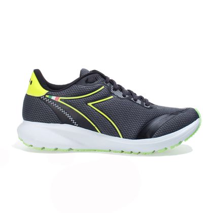 Tênis Diadora Amalfi Cinza e Amarelo 34 GRAFITE/PRETO/VERDE LIMAO