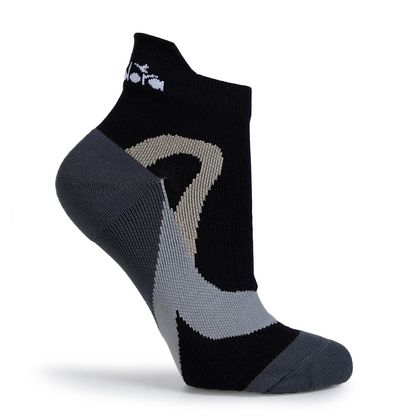 Meia Invisível Diadora Training Socks Preto e Cinza Feminino único Preto/Cinza