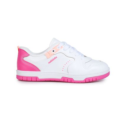 Tênis Casual Molekinha Infantil Basic Branco e Pink 27 BRANCO/PINK