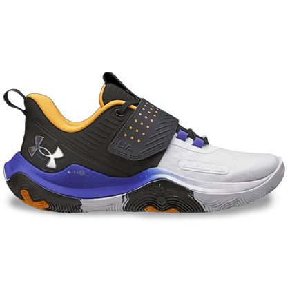 Tênis de Basquete Under Armour Buzzer Se Preto e Branco Masculino 39 BRANCO/PRETO/PRATA