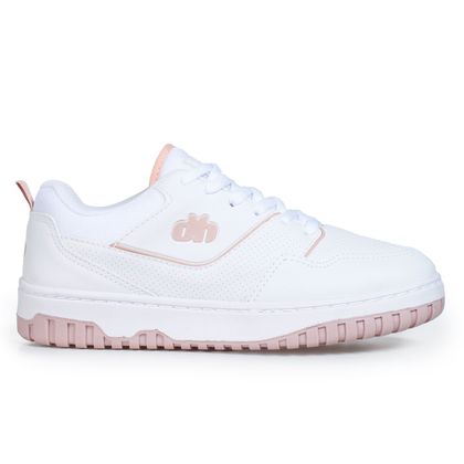 Tênis Casual Done Head Kobbo Feminino 40 BRANCO/ROSE