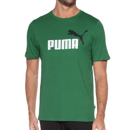 Camiseta Puma Essentials+ Colour Logo Tee Verde Masculina 1P Verde