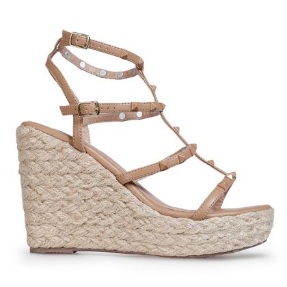 Sandália Anabela OSC Charming Straw Feminina 38 LIGHT TAN