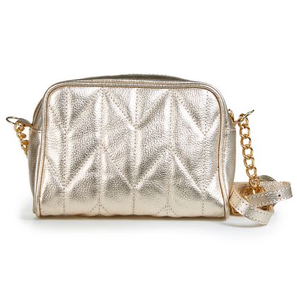 Bolsa Tiracolo OSC Diamond Gold Metal Feminino único OURO LIGHT