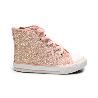 Tênis Diversão Glitter Nude Infantil 33 NUDE