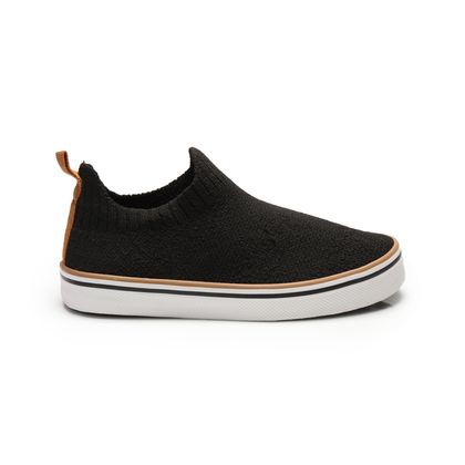 Tênis Preto e Caramelo Slip on Diversão Infantil 27 PRETO/CAMEL