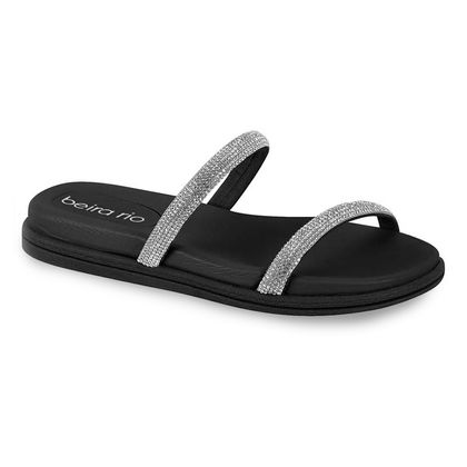 Chinelo Flatform Beira Rio Brilho Cristal Preto 34 CRISTAL/PRETO