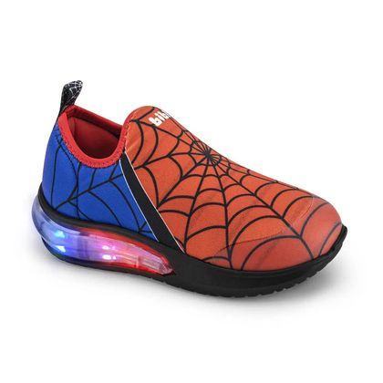 Tênis Bibi Homem Aranha 3.0 Led Vermelho Menino 21 ESTAMPADO/VERMELHO