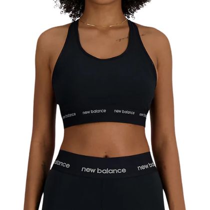 Top Esportivo New Balance Sleek Preto Feminino 2M PRETO.