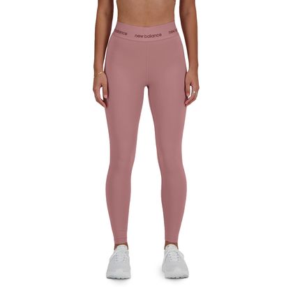 Legging Esportiva New Balance Cós Elástico Logo Rose Feminina 1P ROSE