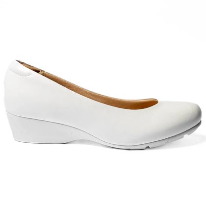 Scarpin Modare Ultra Conforto Salto Baixo Feminino 34 BRANCO 99/BEGE 435