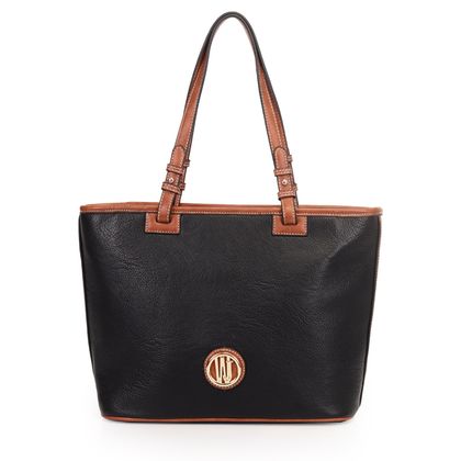 Bolsa Wj Shopper Bicolor Feminina único Preto