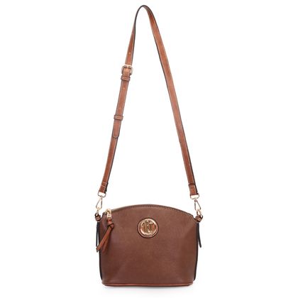 Bolsa WJ Bicolor Transversal Feminina Média único Marrom