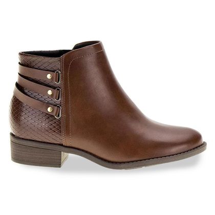 Bota Cano Curto Modare Marrom Feminina 38 CAFE