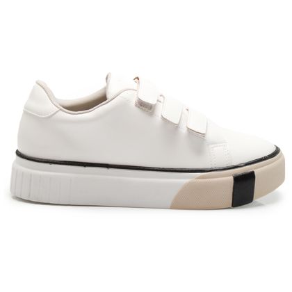 Tênis Via Uno Feminino Velcro 35 Branco