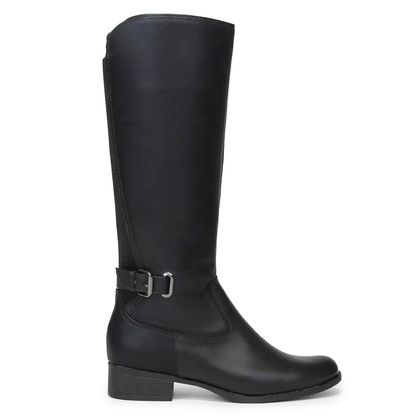 Bota Montaria Via Uno Cano Longo Fivela Preta Feminina 34 Preto