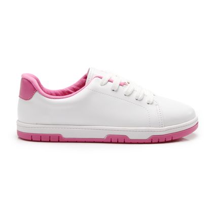 Tênis Molekinha Branco e Rosa Infantil 31 Branco/Rosa