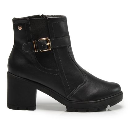 Bota Ankle Boot Tratorada Firezzi Preta Feminina 34 Preto