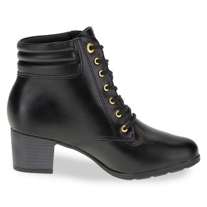 Bota Coturno Modare Cano Baixo Preto Feminino 34 Preto