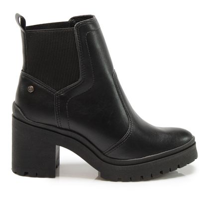 Bota Coturno Chelsea Ramarim Preto Tratorada 34 PRETO.