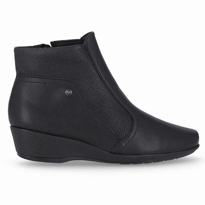 Bota Cano Curto Anabela Piccadilly Preta 35 Preto