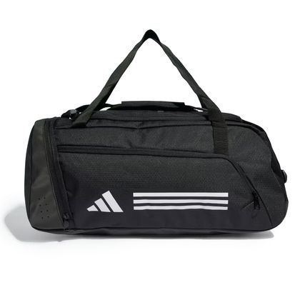 Mala Preta Adidas Duffel Treino Essentials Três Listras único Preto/Branco