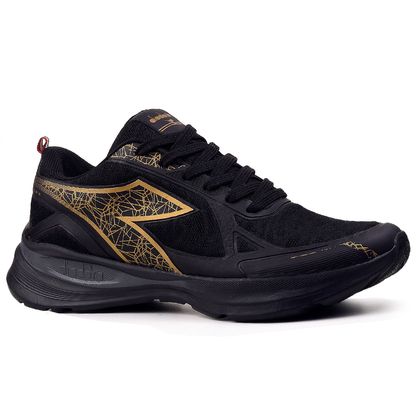 Tênis Running Diadora Tibre Preto e Dourado Masculino 39 PRETO/DOURADO