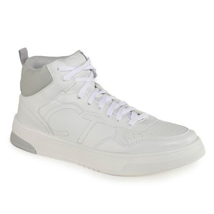 Tênis Cano Alto Constantino Leather Masculino 38 BRANCO/CINZA