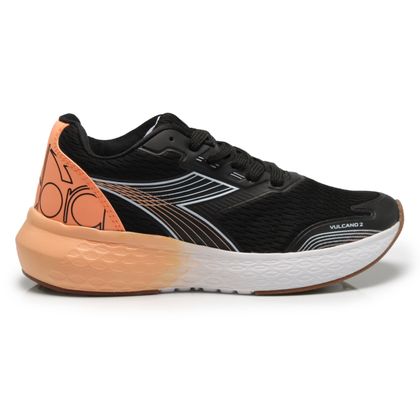 Tênis Diadora Vulcano II Preto e Rosa Feminino 37 PRETO/ROSA/BRANCO