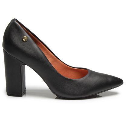 Scarpin Feminino Vizzano Salto Alto Grosso Preto 34 Preto