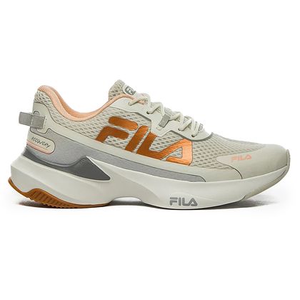 Tênis Feminino Cinza e Salmão Fila Recovery 34 BRANCO/SALMAO/COBRE