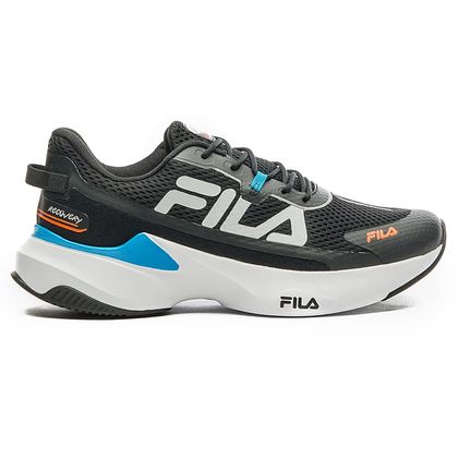 Tênis Masculino Preto Fila Recovery 38 PRETO/AZUL/LARANJA