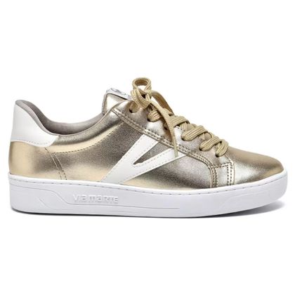 Tênis Casual Via Marte Galaxy Feminino 39 OURO/BRANCO/BRANCO