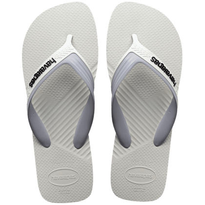 Chinelo Havaianas Branco e Cinza Gelo Dual Masculino 41 BRANCO/CINZA GELO