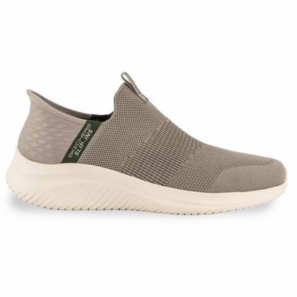 Tênis Skechers Slip On Ultra Flex 3.0 Masculino 38 OLIVA/CINZA/BRANCO