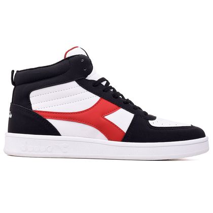 Tênis Casual Cano Alto Diadora Hi-Playmaker Preto e Vermelho Masculino 41 BRANCO/PRETO/VERMELHO