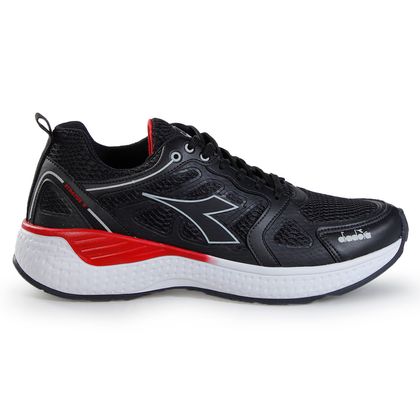 Tênis Diadora Stratus II 38 PRETO/PRATA/VERMELHO