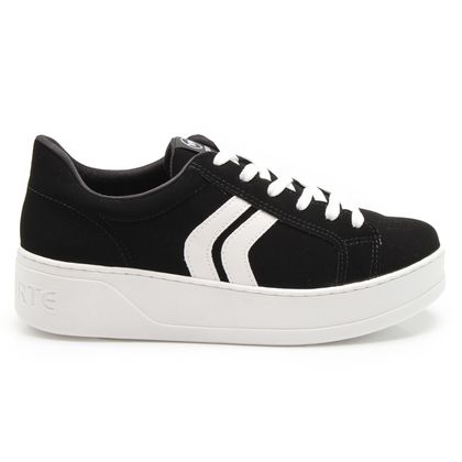 Tênis Via Marte Flatform Preto Nobuck 37 Preto/Branco