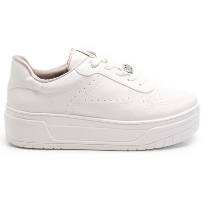 Tênis Via Marte Branco Flatform Pingente 33 BRANCO/BRANCO