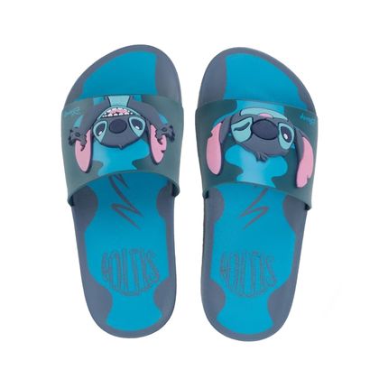 Chinelo Azul Grendene Kids Slide Disney Mania Infantil 25 Azul