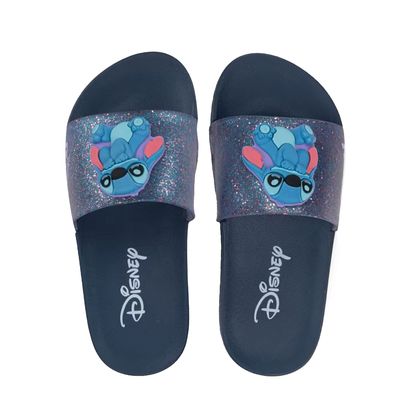 Chinelo Lilás Slide Disney Mania Infantil 25 AZUL/LILAS GLITTER