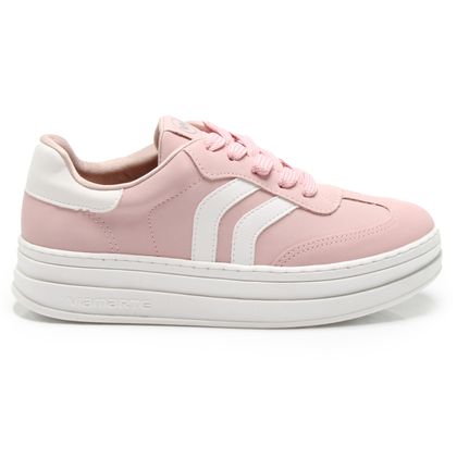 Tênis Via Marte Nobuck Feminino Casual 35 SOFT PINK/BRANCO