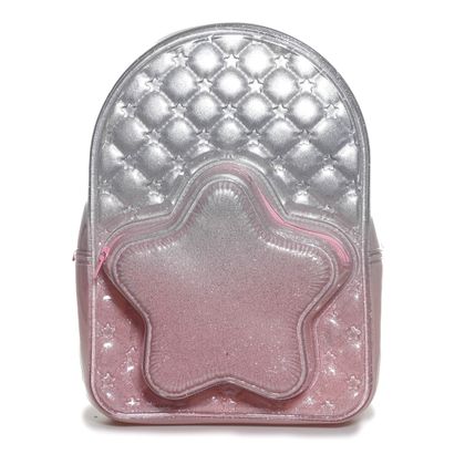 Mochila Infantil Estrela Molekinha Rosa Prata único CRISTAL/PRATA/ROSA