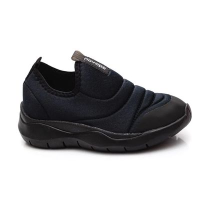 Tênis Preto Novopé Juvenil Slip On 28 PRETO/PRETO