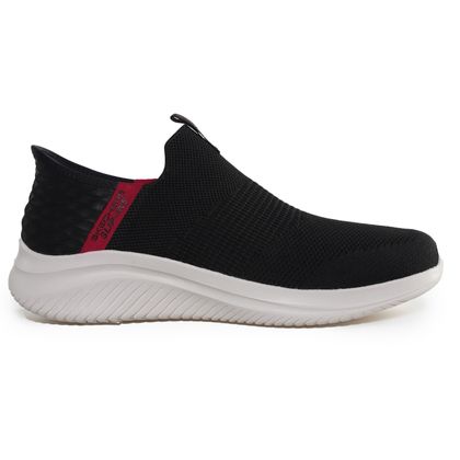 Tênis Esportivo Masculino Skechers Slip On Ultra Flex 3.0 Preto e Vermelho 38 PRETO/VERMELHO